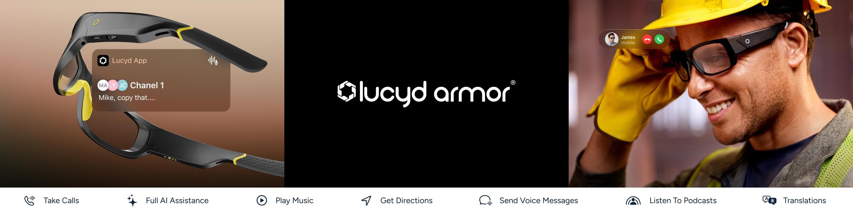 Lucyd Armor designer sunglassess desktop banner