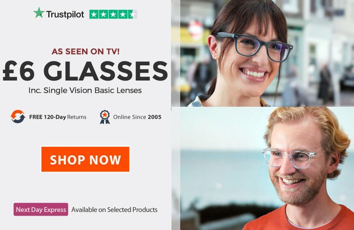 Glasses Online from £6, As Seen on TV