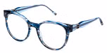 SHINY BLUE PATTERN BROWN