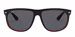 MATTE BLACK ON TRANSPARENT RED / black / dark grey