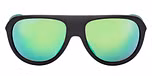 MATTE BLACK / MATTE BLACK / GREEN MIRROR