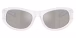 Opaline white / Mirror silver