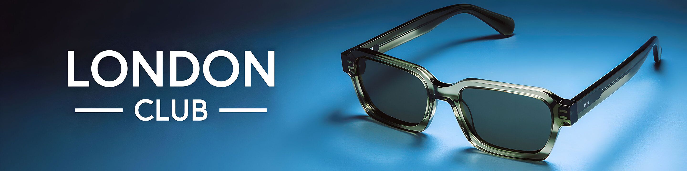 London Club designer sunglassess desktop banner