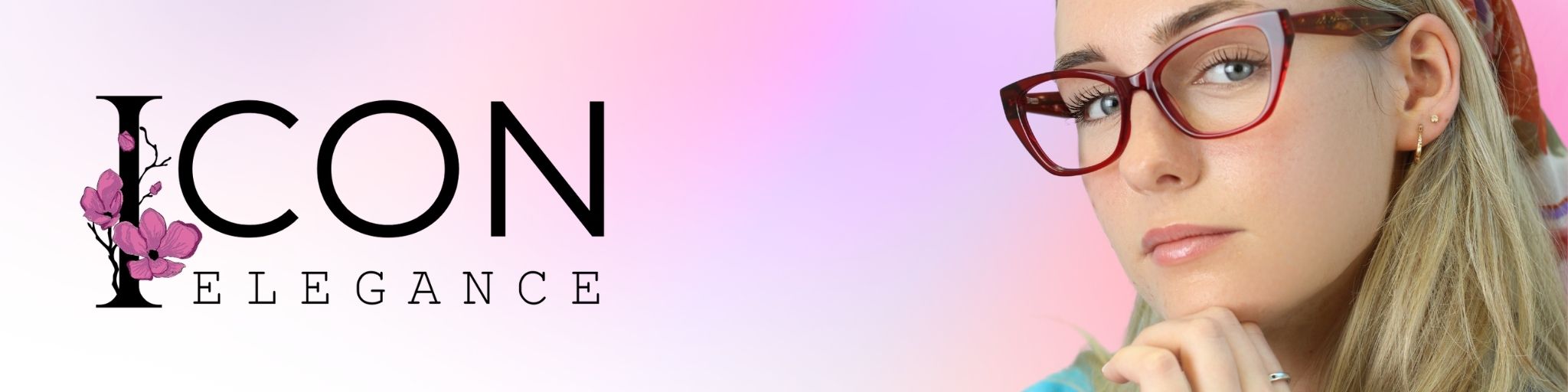 Icon designer sunglassess desktop banner