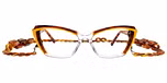 Tortoise / Yellow / Transparent + Benga Brown Acrylic Chain 710 mm