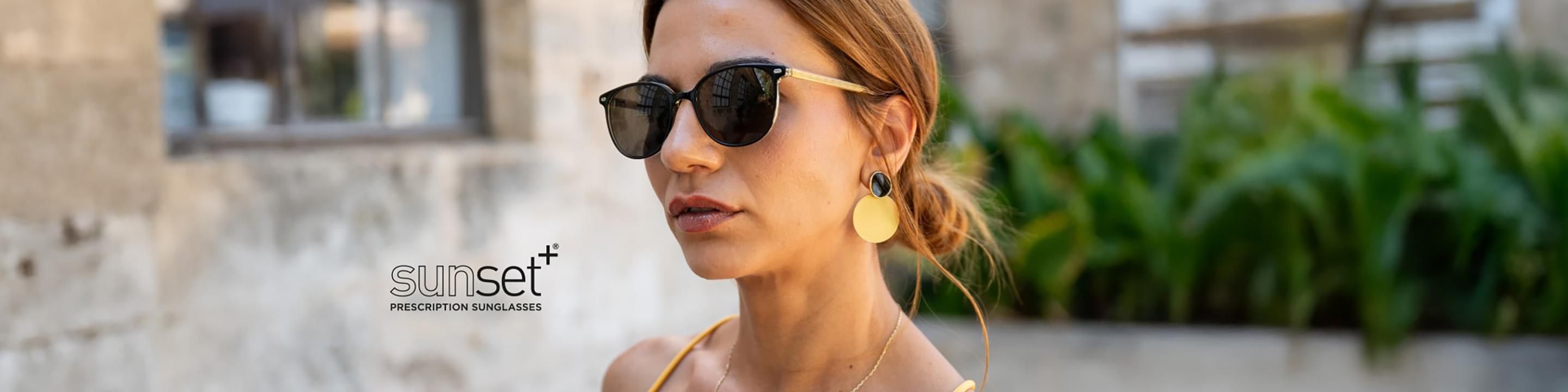 Sunset+ designer sunglassess Desktop banner