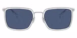 Silver/Transparent Clear / Blue Solid