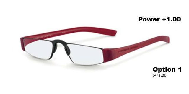 Porsche Design - P8801 Reading Glasses - Black & Red