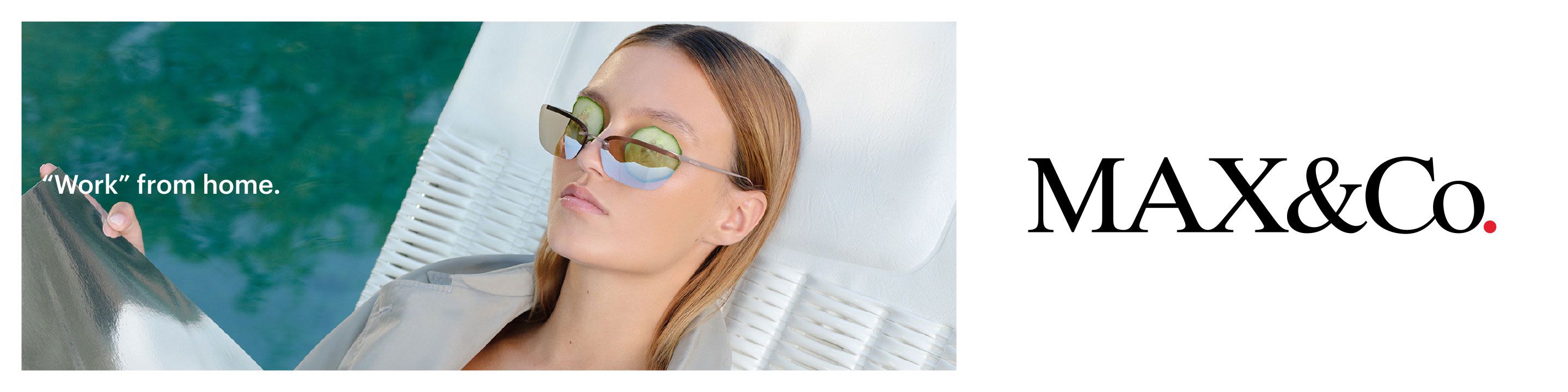 MAX&Co. designer sunglassess desktop banner