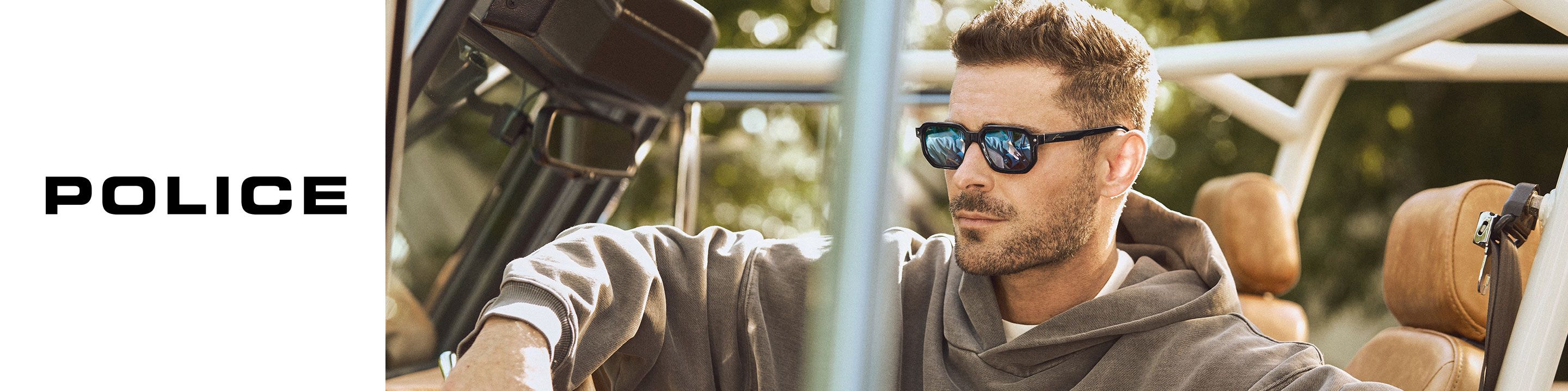 Police designer sunglassess Desktop banner