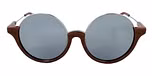 Melted brown / Mirror effect grey color UV400 protection lenses