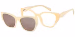 Cream with Brown Clip-on