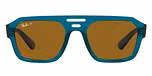 Transparent Light Blue / Dark brown polarized