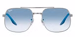 GUNMETAL / gunmetal / clear gradient blue