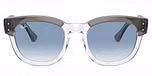 Grey On Transparent / Light blue