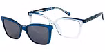 Clear / Blue with Grey Clip-on