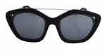 Black + Dark grey / Mirror effect grey color UV400 protection lenses