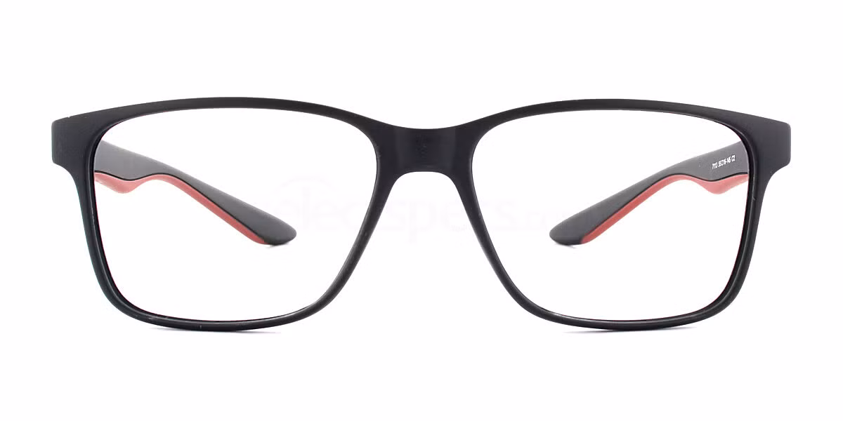 7113 - Black w/ Red Ear Pieces