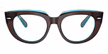 Brown On Transparent Blue