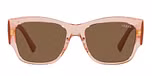 Transparent Peach / Dark Brown