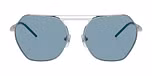 Shiny Silver / Light Blue