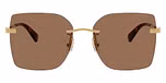 Shiny Gold / Brown Solid