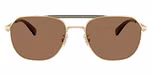 Satin Light Gold/Olive Green / Brown Solid