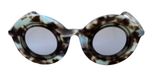 Blue tortoise / Mirror effect grey color UV400 protection lenses