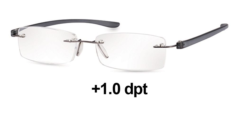 Reading Aids - Rimless Reader's - Anthracite