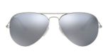 MATTE SILVER / silver / dark grey mirror polarized