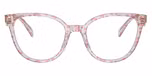 Transparent Pink Floral Print