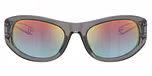 Transparent dark grey / Green gradient brown mirror red