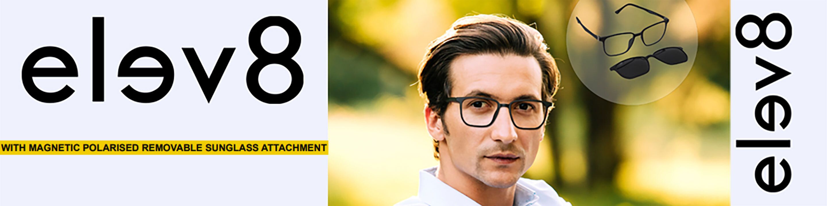 ELEV8 designer sunglassess desktop banner