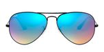 SHINY BLACK / black / brown gradient mirror blue