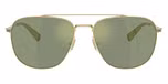 Satin Light Gold / Green Solid