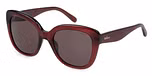 SHINY RED TOP+BROWN / BROWN