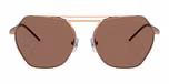 Shiny Rose Gold / Dark Brown