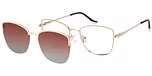 Cream / Gold with Brown Clip-on