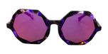 Woodern effect surface in purple tortoise / Purple mirror effect polarized grey color UV400 protection lenses