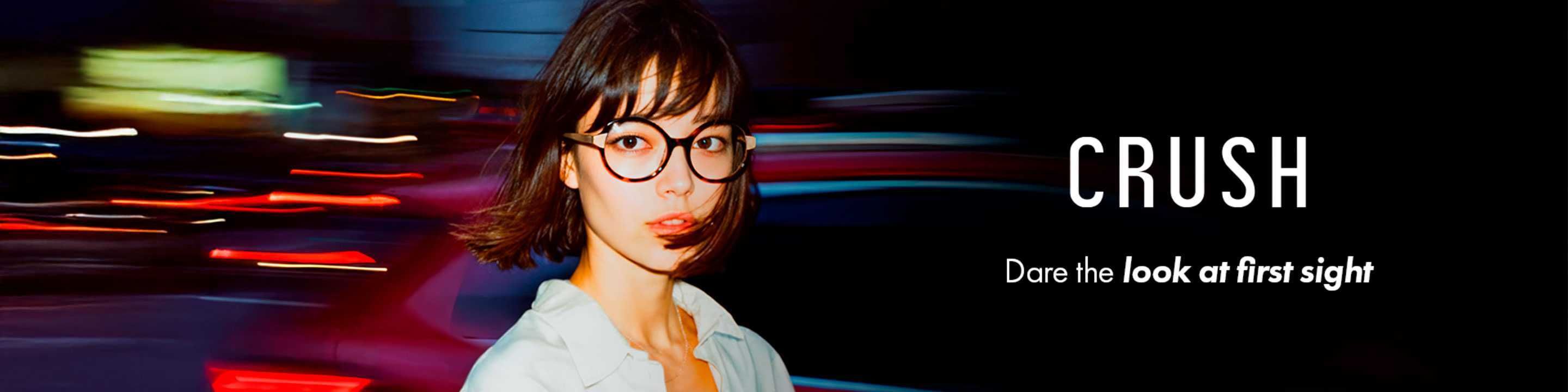 CRUSH designer sunglassess desktop banner