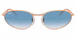 Rose Gold / Clear & Blue