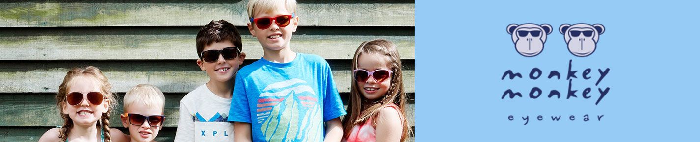 Monkey Monkey KIDS designer sunglassess desktop banner