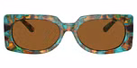 Teal Graphic Tortoise / Amber Solid