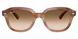 Striped Brown / Clear gradient brown