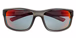 Matte grey crystal / Red mirror / Polarized lenses