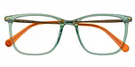 Gloss palm leaf green & orange  / Gold
