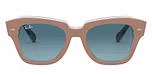 BEIGE ON TRANSPARENT / light brown / blue gradient grey