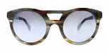 Green horn / Mirror effect grey color UV400 protection lenses