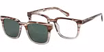 Demi Brown with Green Clip-on