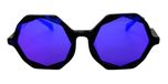 Woodern effect surface in blue tortoise / Blue mirror effect Polarized grey color UV400 protection lenses